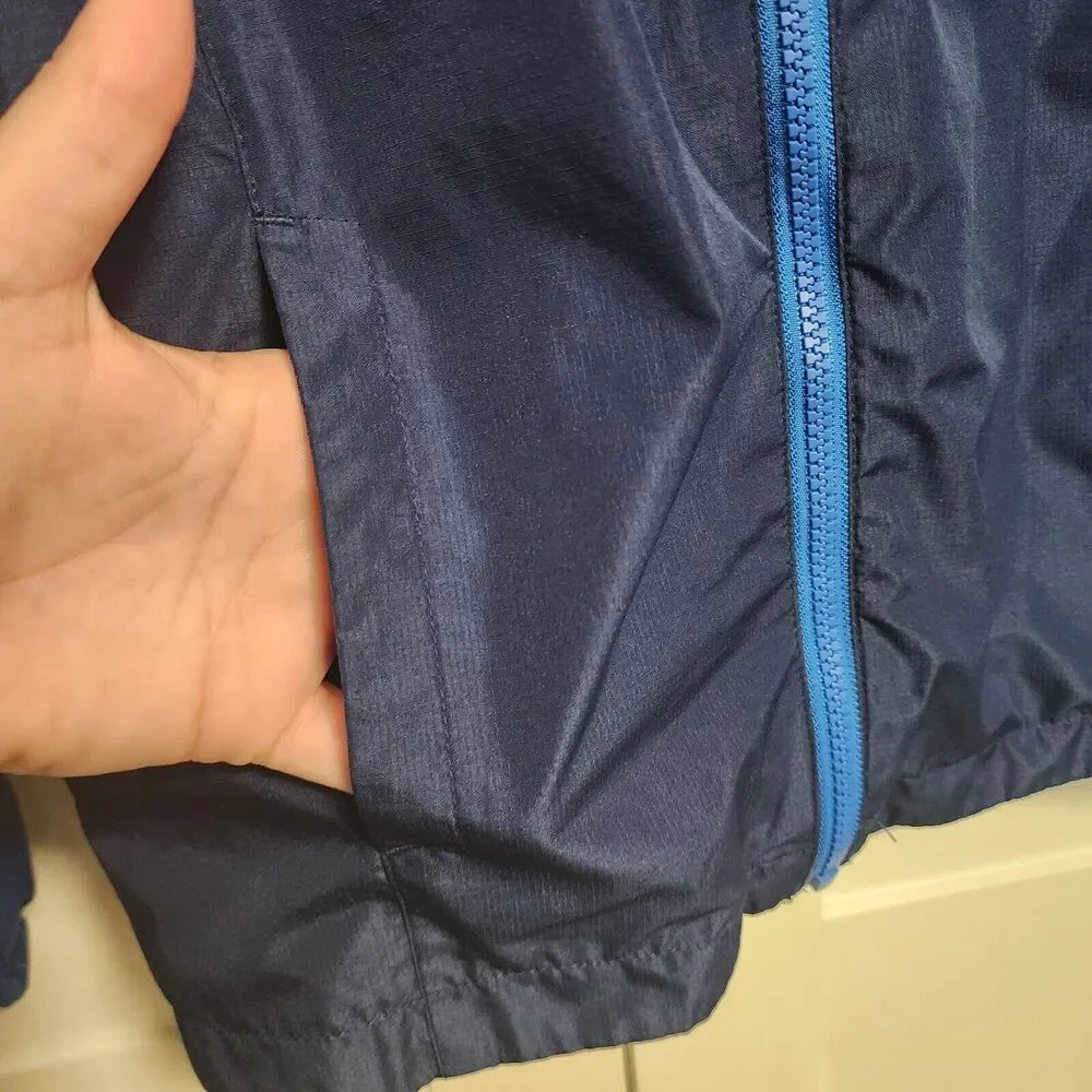 Eddie Bauer Blue & Green Rain Jacket Unisex Kids Size Medium 10/12